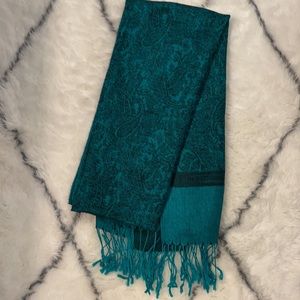Teal pashmina scarf